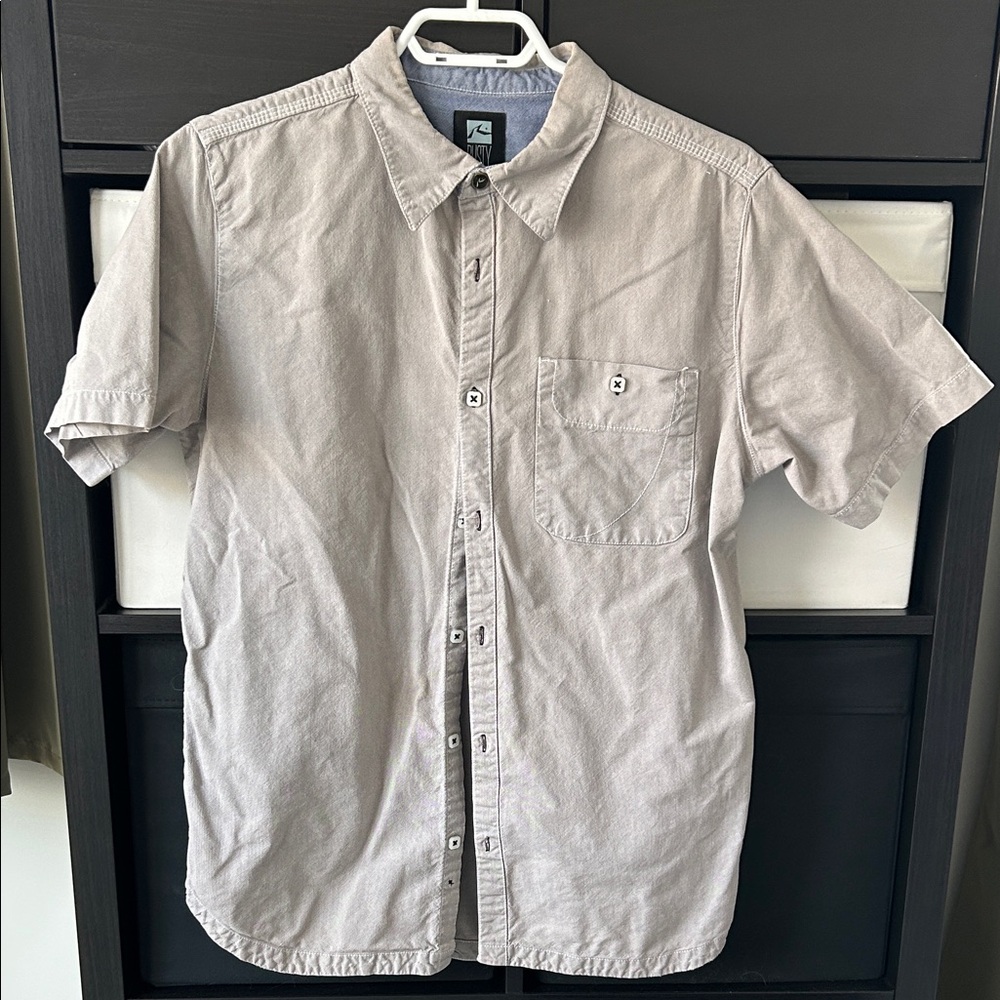 Rusty vintage Men's Light Gray Cotton Button Down Shirt